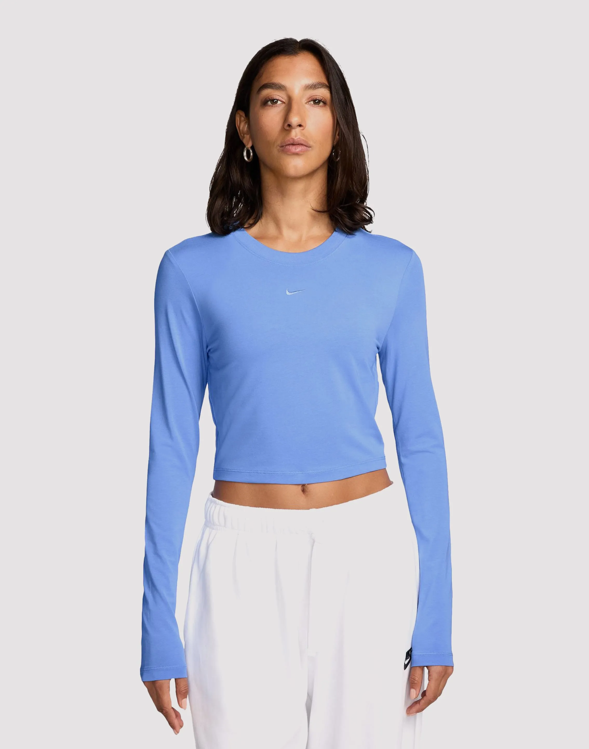 Nike Sportswear Slim Long-Sleeve Crop Shirt Drive Core QuickDrying Fiber