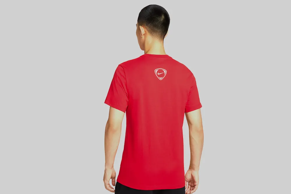 Nike Total 90 Men's Football T-Shirt 'University Red' BrushedInnerSurface Friction Resistant Finish