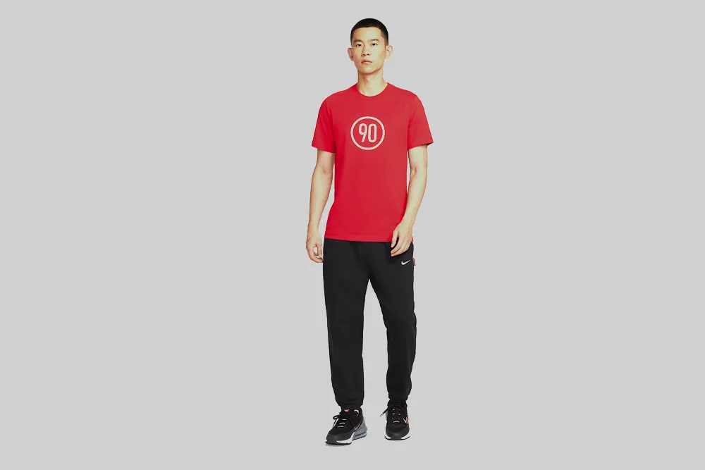 Nike Total 90 Men's Football T-Shirt 'University Red' Ventilated Back Panels
