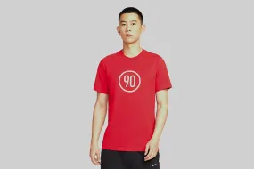 Drop Shoulder Metallic Fiber Blend Nike Total 90 Men's Football T-Shirt 'University Red'