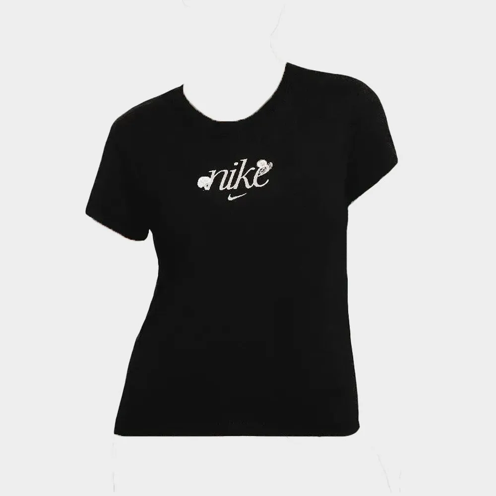 Nike Womens Sportswear Chill Knit Graphic Tee Black AntiPilling Fabric Design Edge