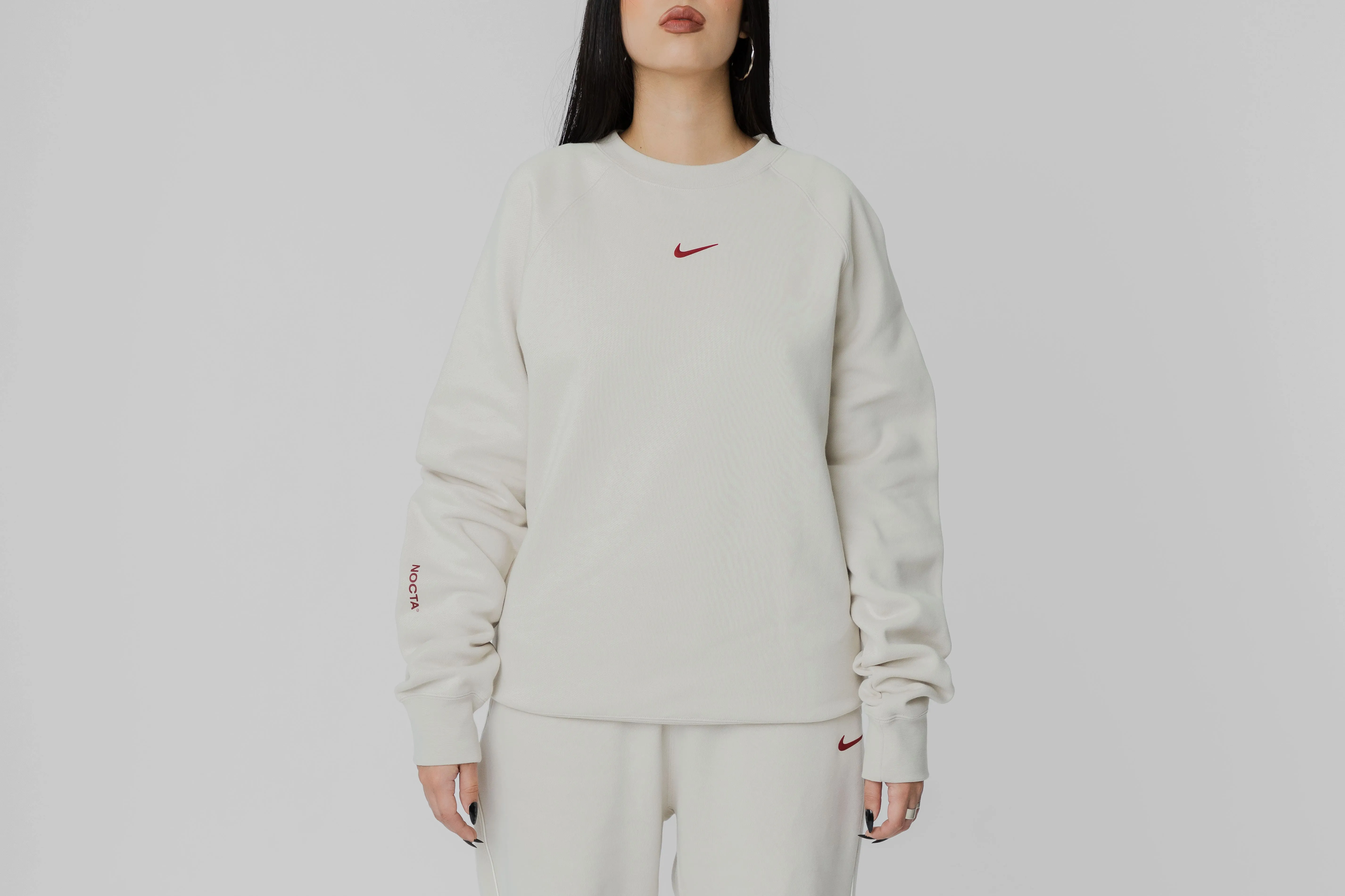 Nike x NOCTA Fleece CS Crew Hidden Zipper Closure WrinkleResistant Cloth