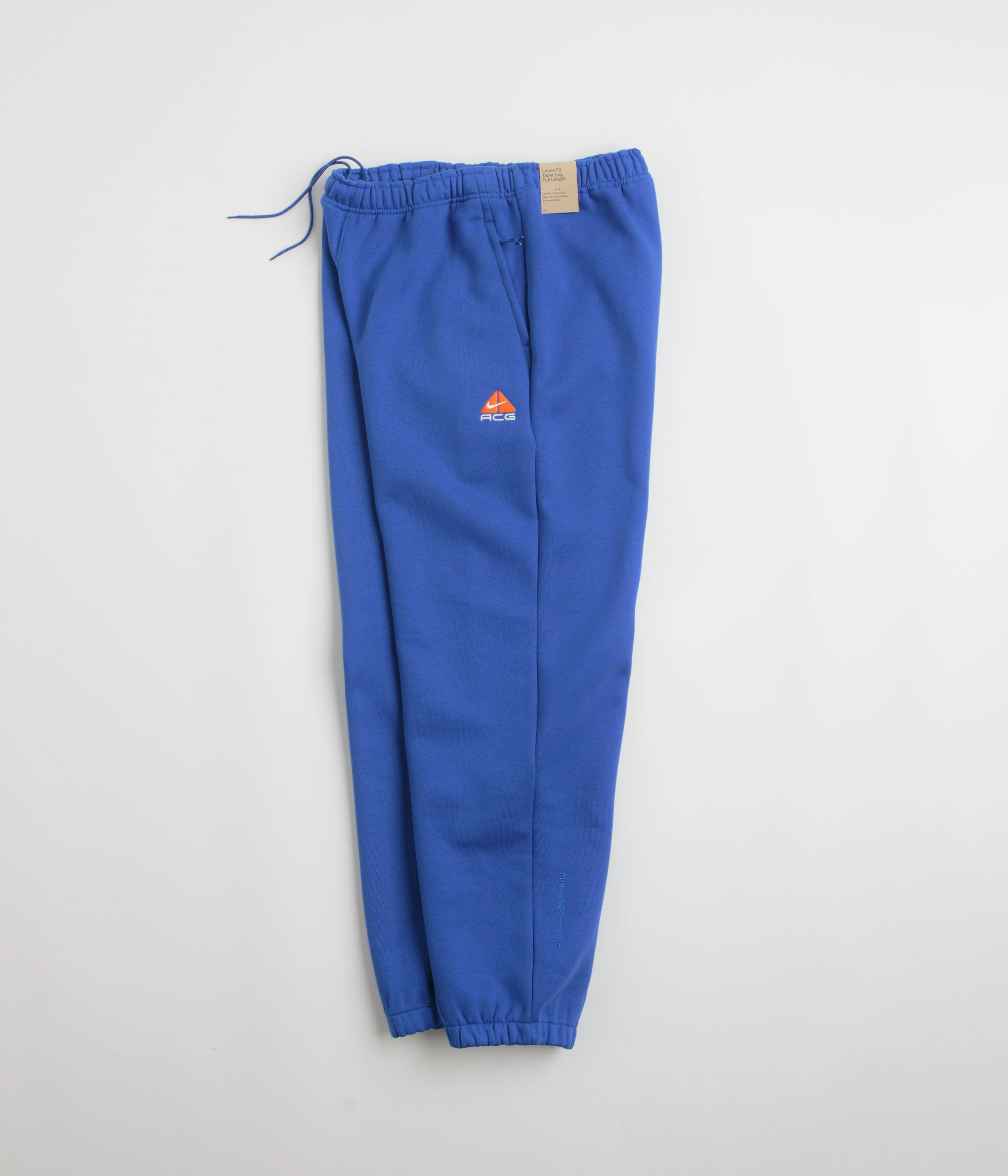 Nike ACG Tuff Fleece Lungs Pants - Game Royal / Safety Orange / Summit White Travel Ready Fit Compression Support Lining