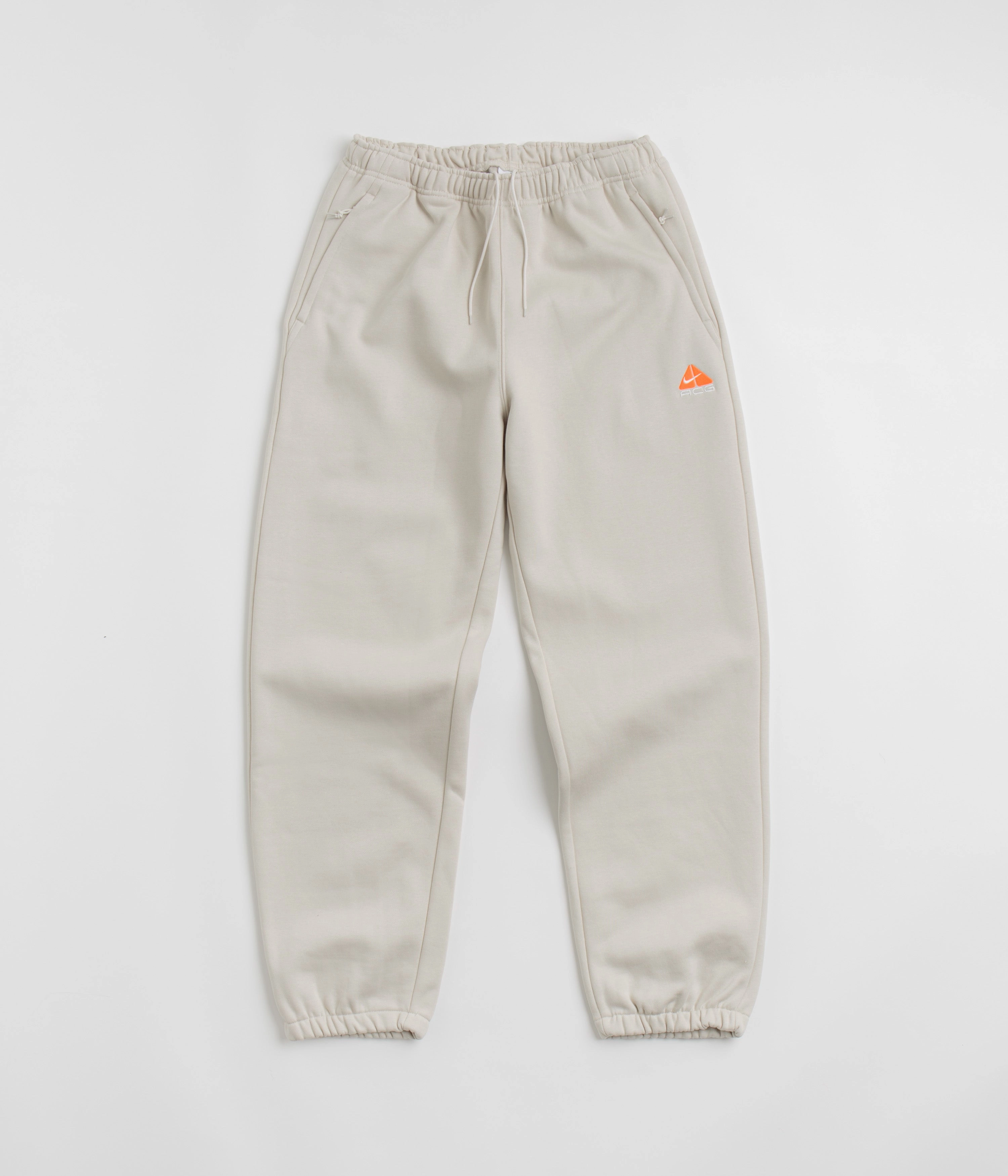 All-Season Wear Durable Waistband Nike ACG Tuff Fleece Lungs Pants - Light Orewood Brown / Hyper Crimson