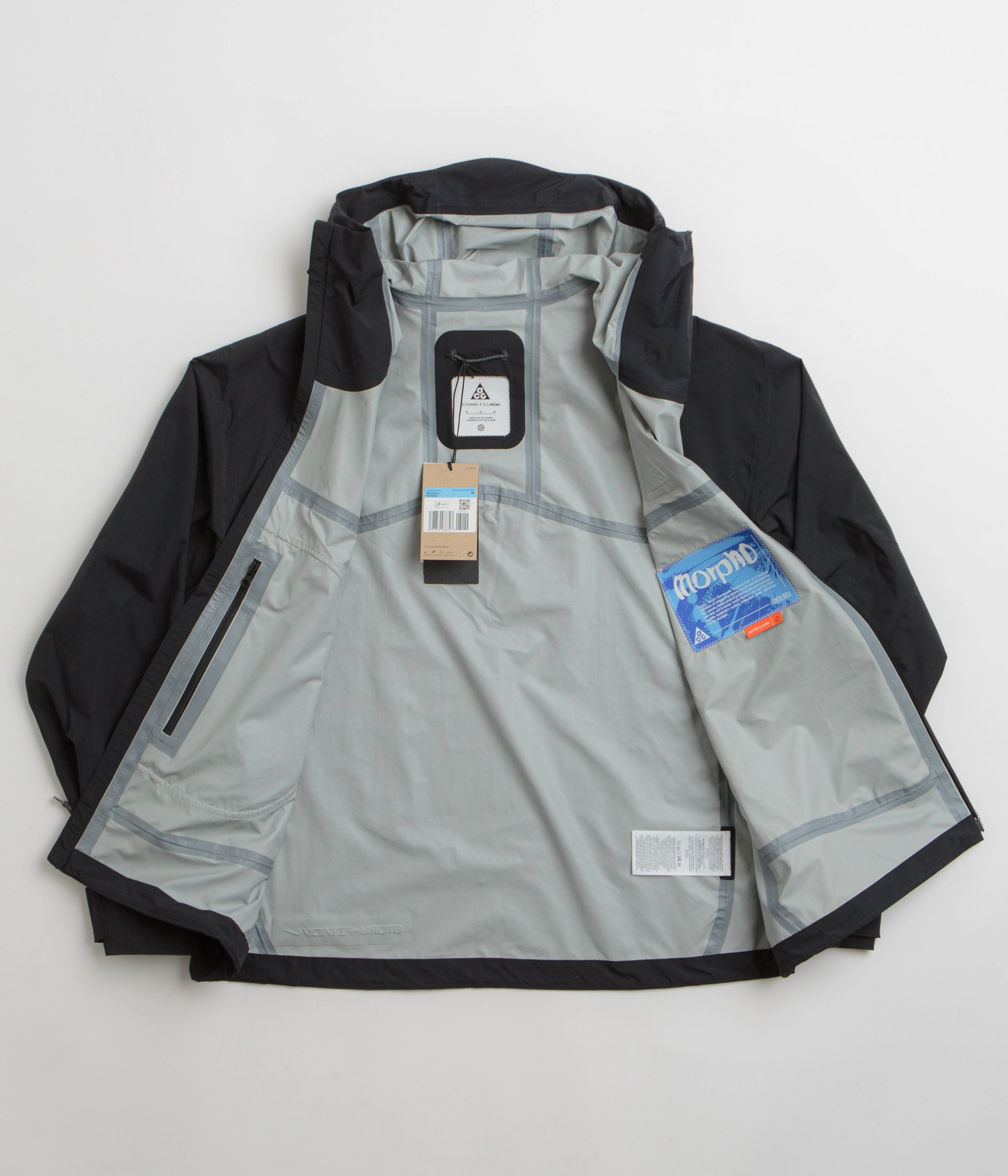 Nike ACG Womens Morpho Rain Jacket - Black / Summit White Minimalist