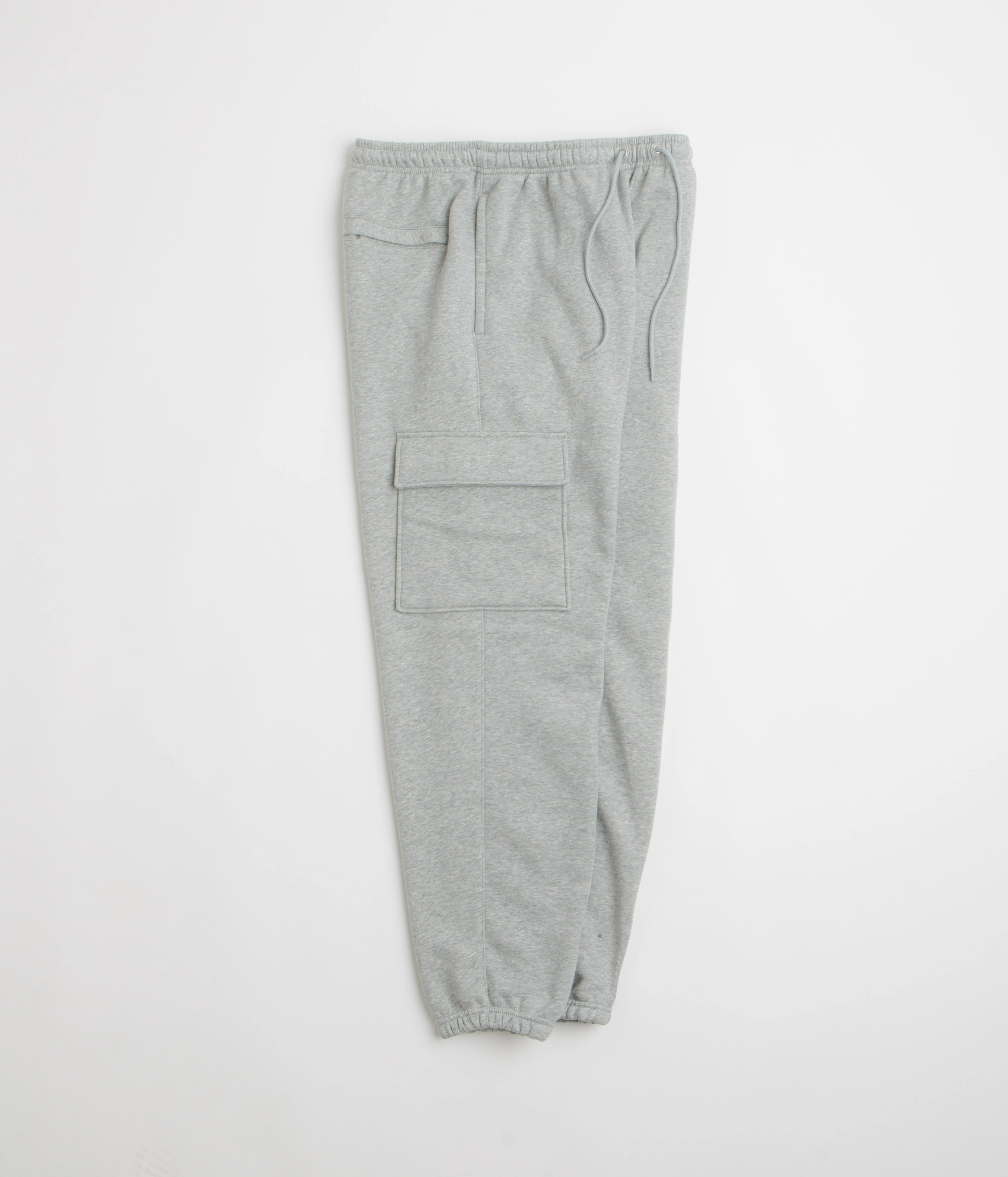 Nike Club Cargo Pants - Dark Grey Heather / Light Smoke Grey / White Transitional Style Comfy Stretch