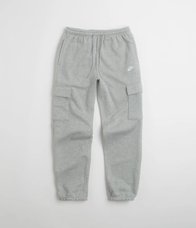 Solid shade Perfect Stretch Nike Club Cargo Pants - Dark Grey Heather / Light Smoke Grey / White