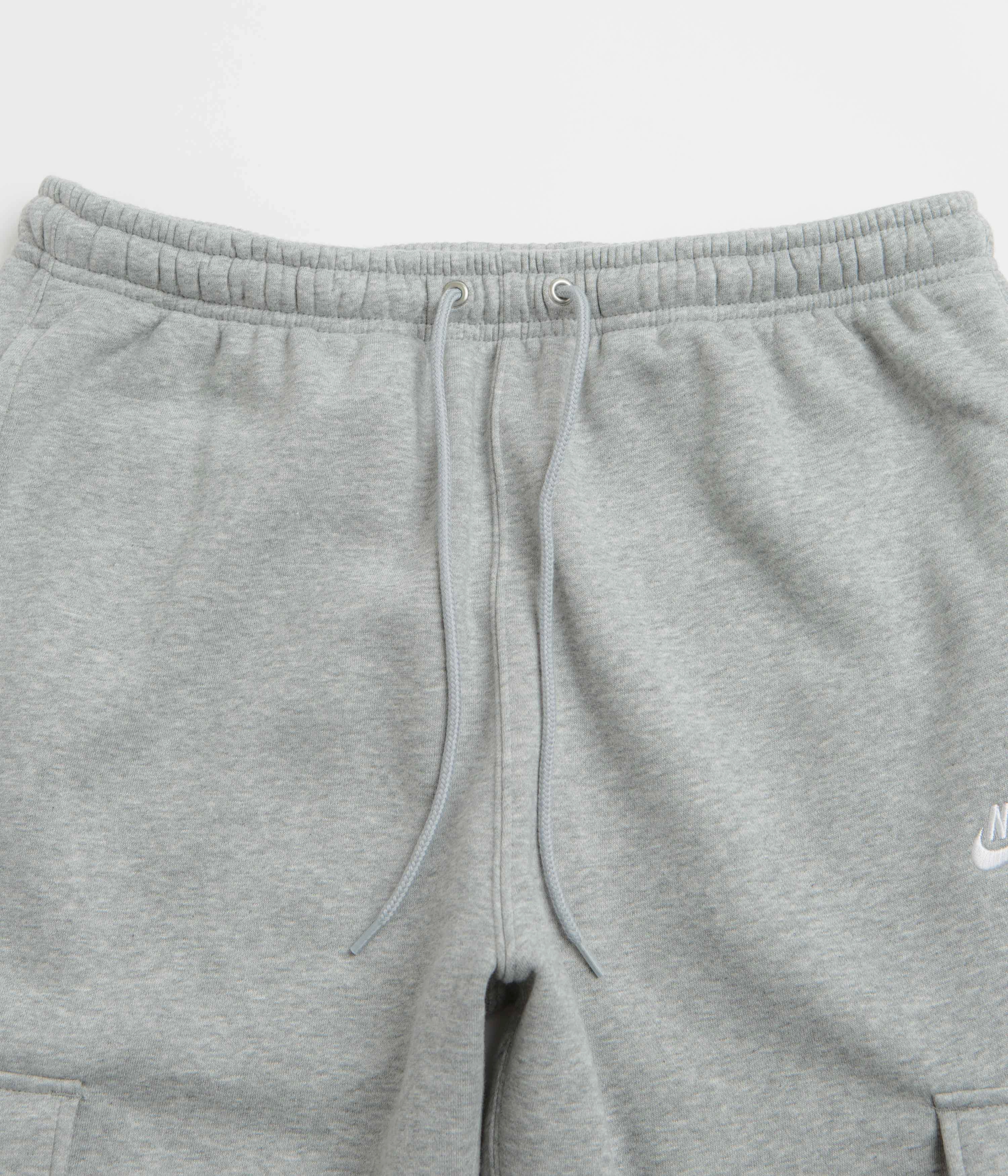 Functional Waist Nike Club Cargo Pants - Dark Grey Heather / Light Smoke Grey / White