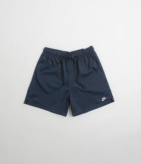 Water Resistant Effortless Look Nike Club Woven Flow Shorts - Obsidian / White