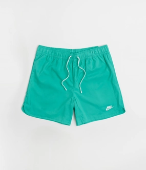 activewear option Odor Resistant Treatment Nike Flow Shorts - Clear Jade / White