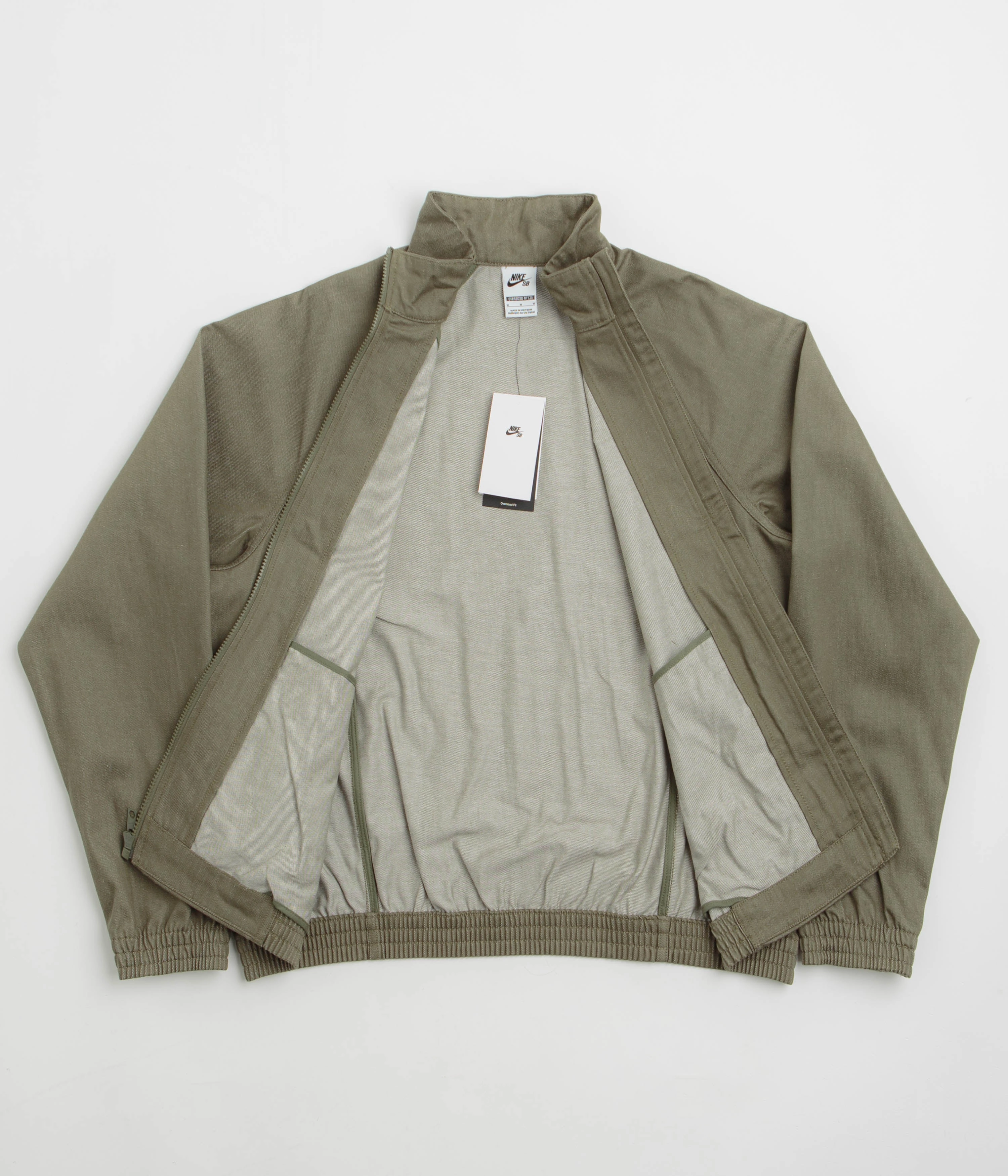Nike SB Denim Track Jacket - Medium Olive / White Soft Inner Lining Quality Assurance