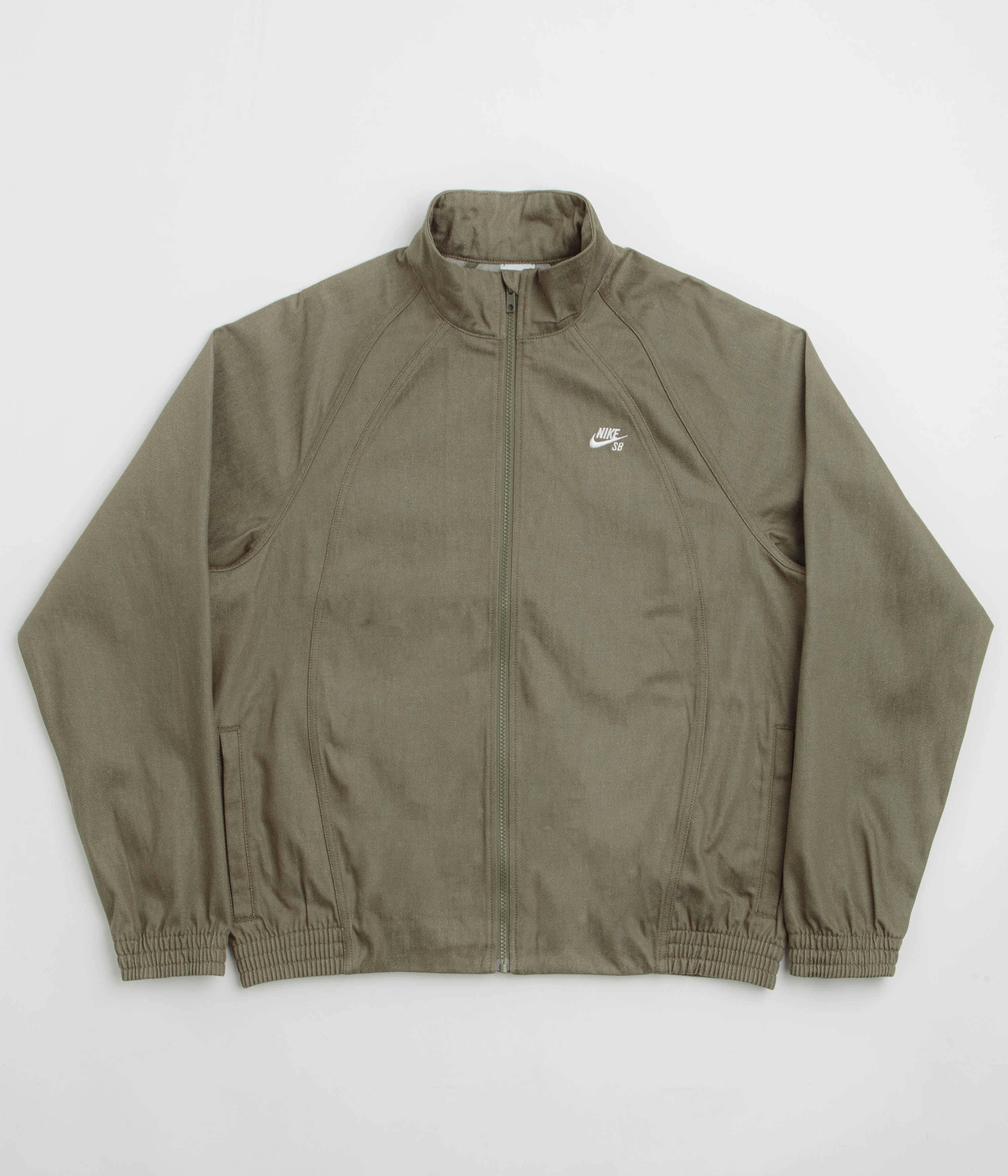 Nike SB Denim Track Jacket - Medium Olive / White pattern - mixing suitable for summer sports