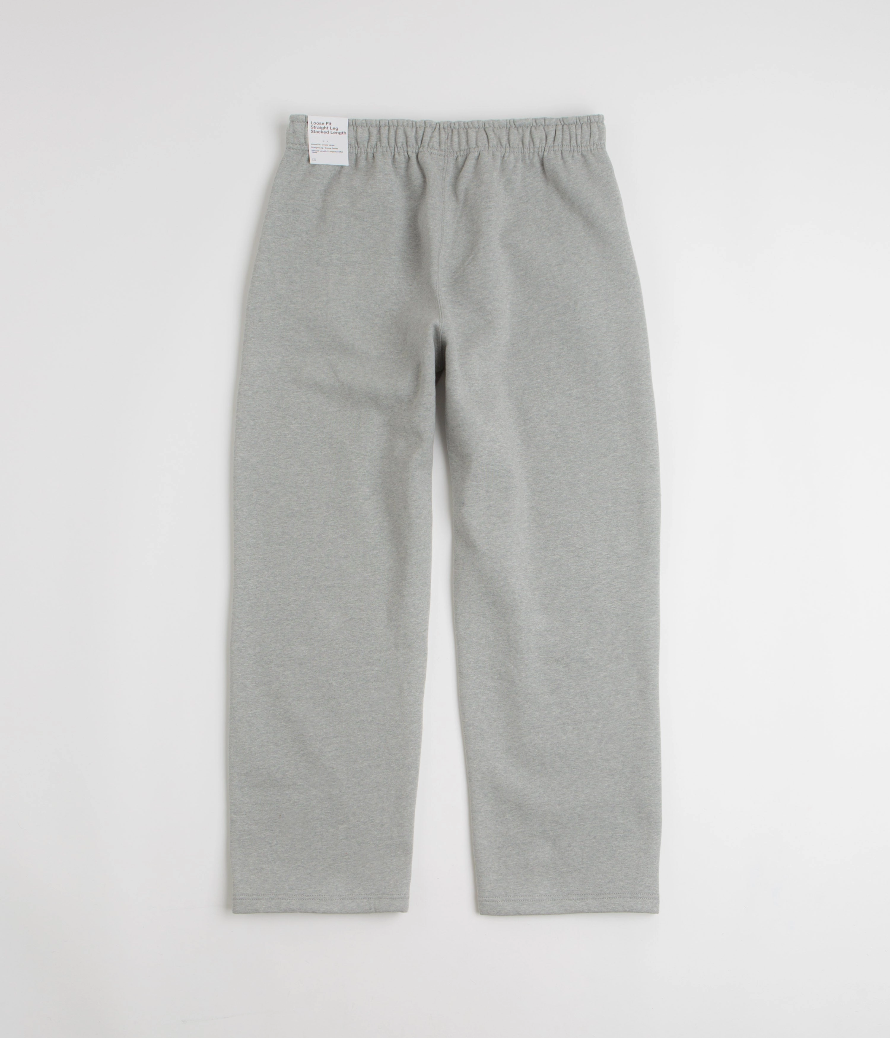 Nike Solo Swoosh Open Hem Sweatpants - Dark Grey Heather / Light Smoke Grey / White Belt loops