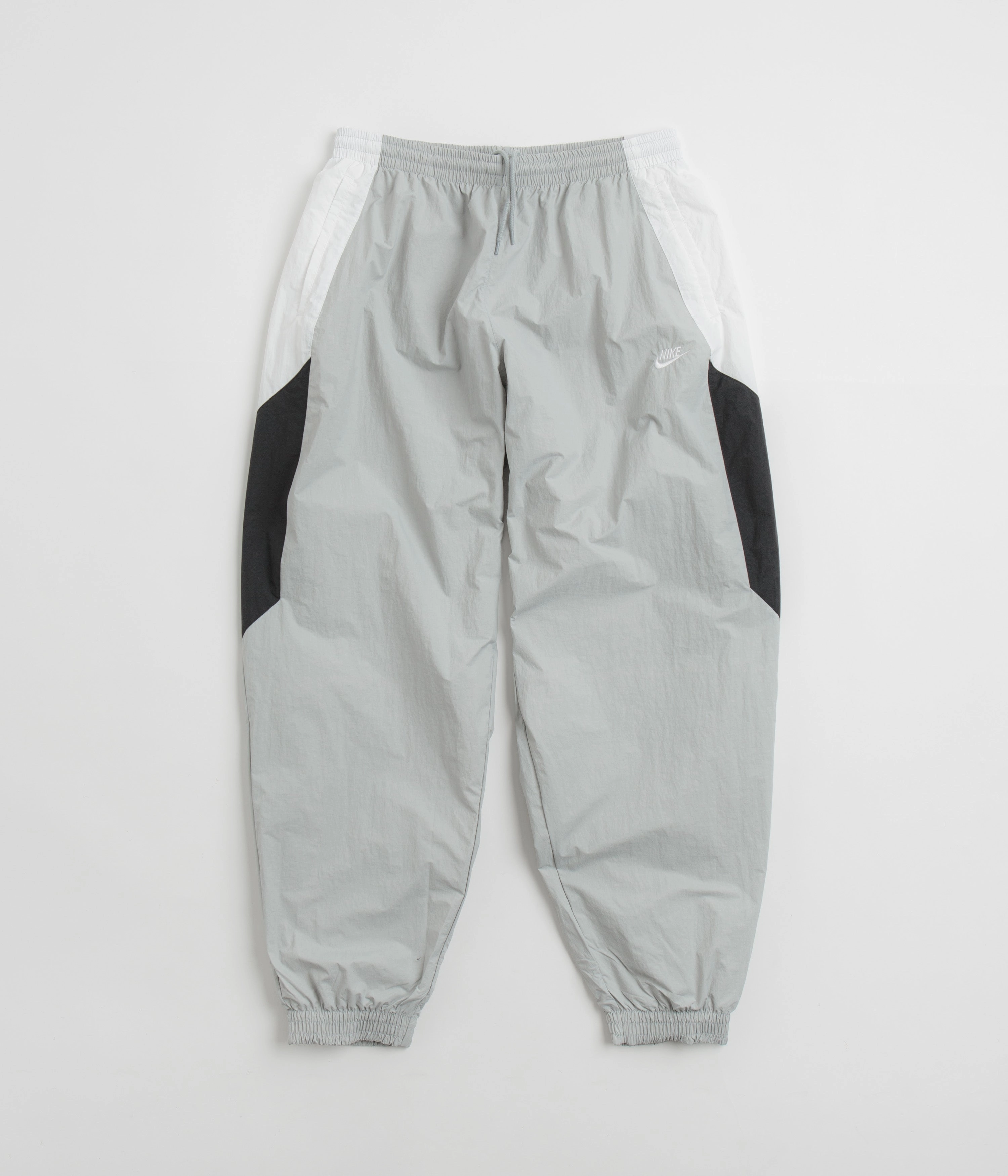 Moisture Wicking Fabric Nike Woven Track Pants - Light Smoke Grey / White / Black / White