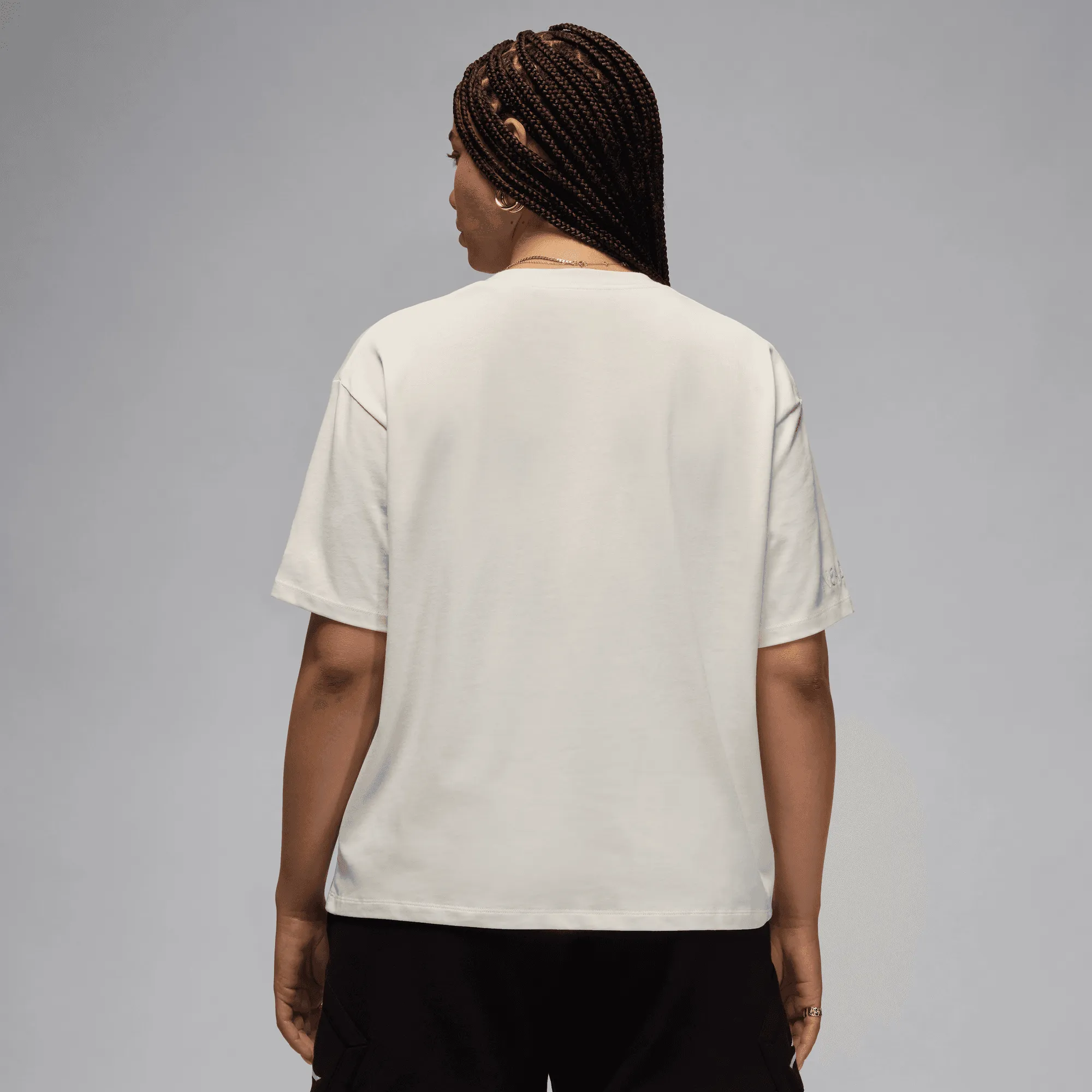 Stretch Fabric SheerLayeredPanels NINA CHANEL ABNEY X JORDAN TEE - SAIL