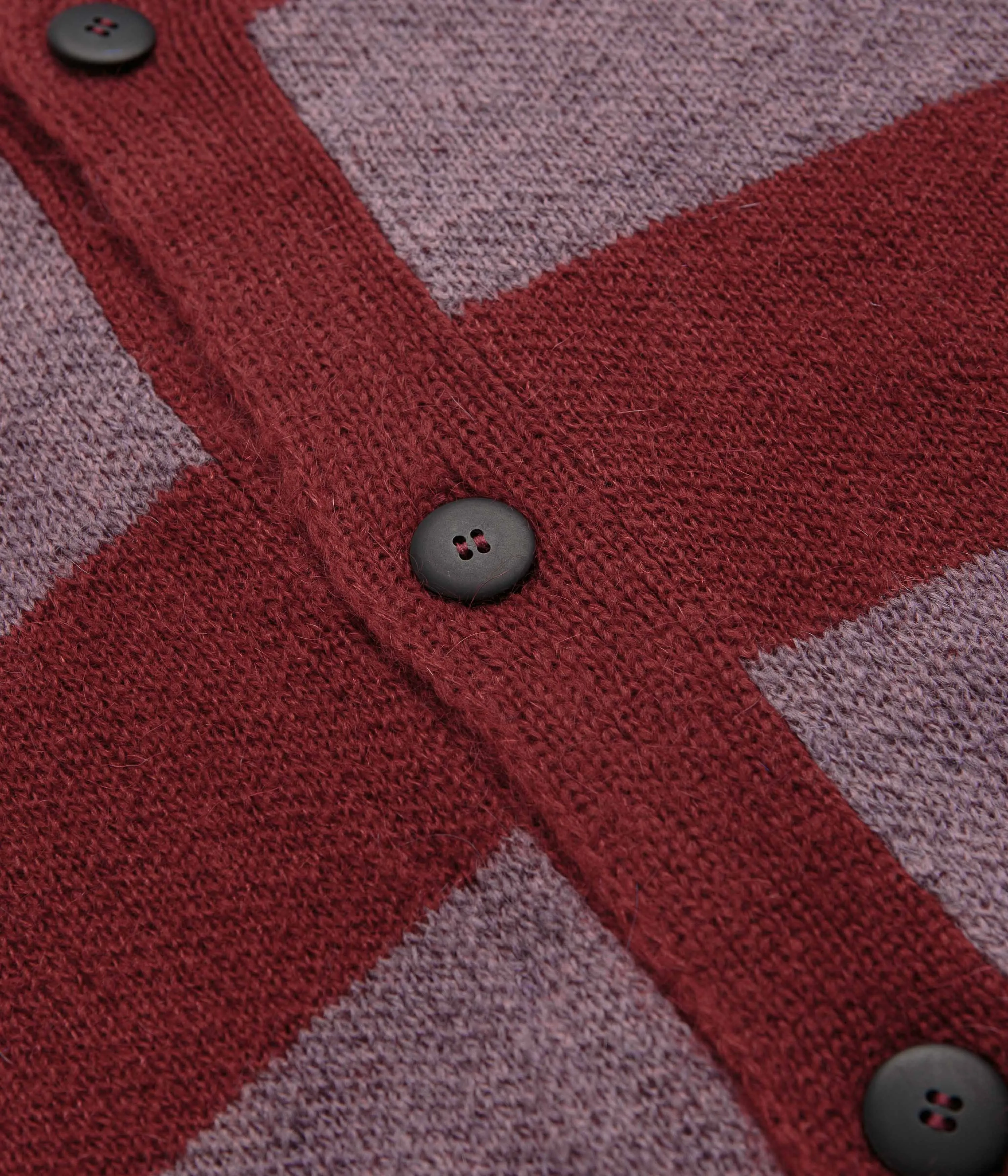 No Problemo Striped Mohair Oversized Cardigan - Burgundy Multi product geometric precision goes with leggings