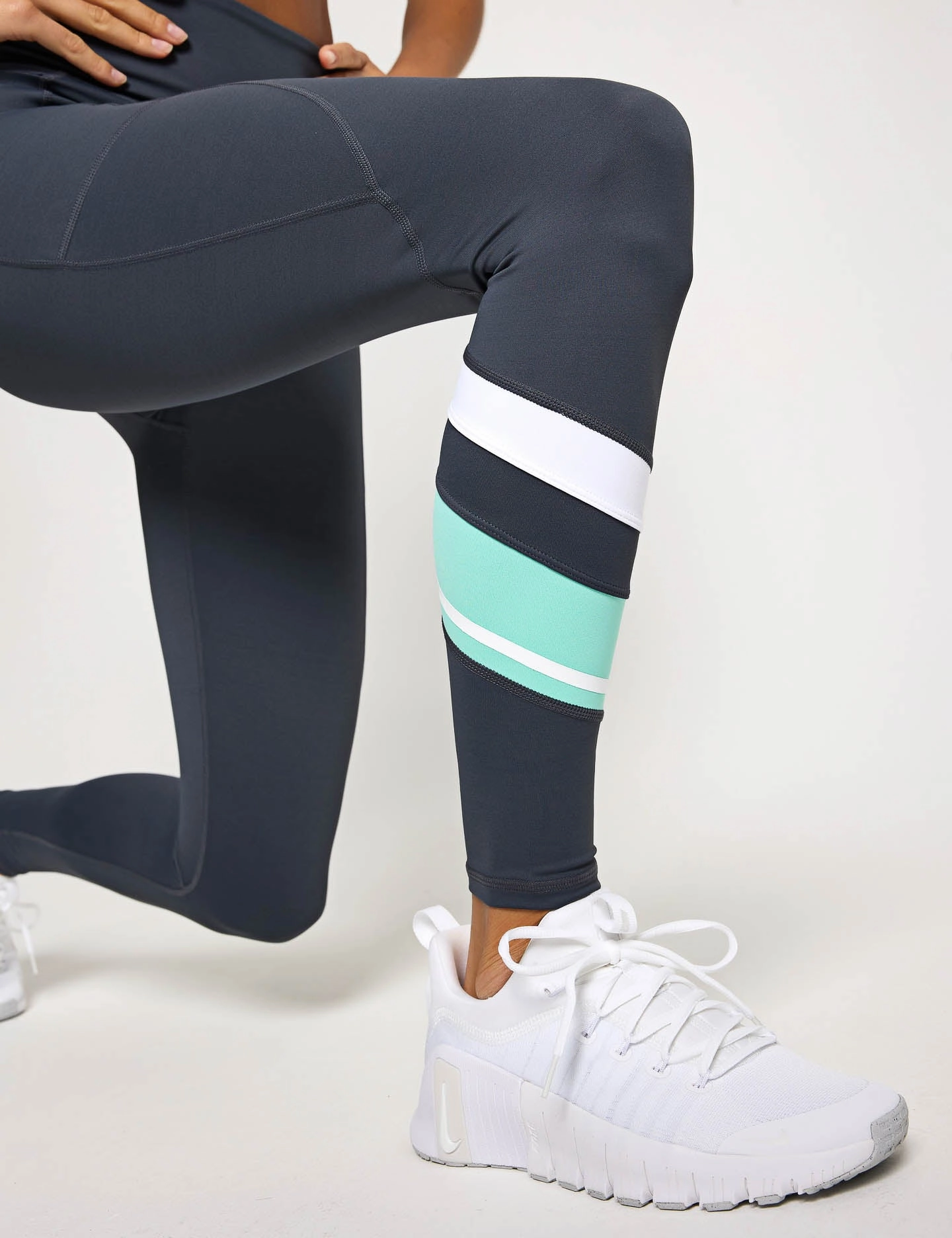 Limitless Legging - Charcoal/Teal Ultra Thin Petite Size Casual Day