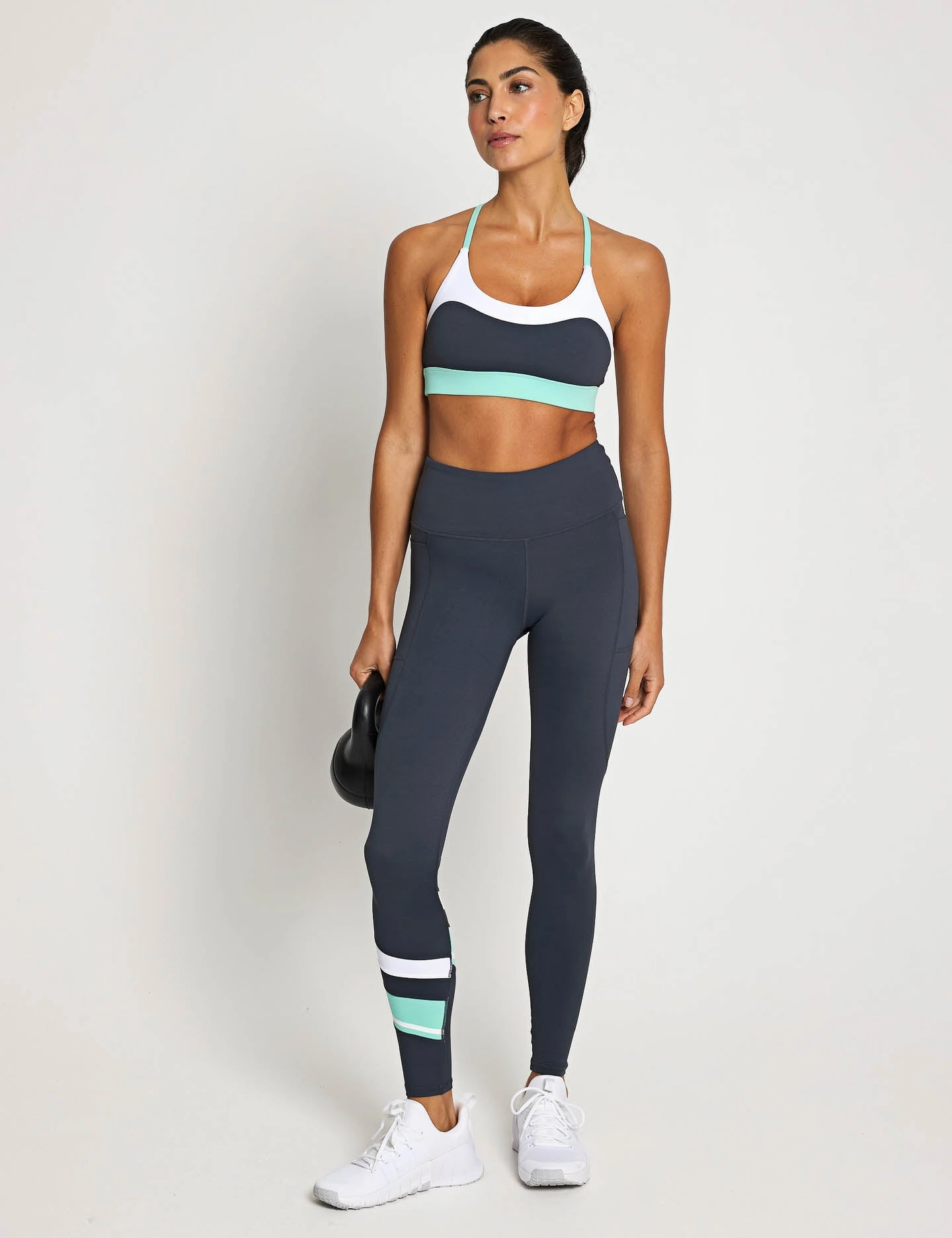 Limitless Legging - Charcoal/Teal Extra Soft Luxury Choice