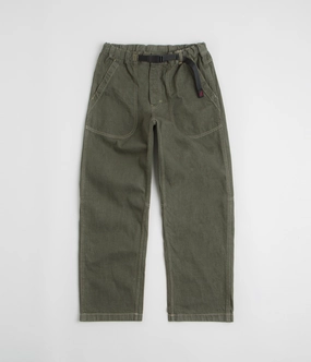 Breathable back panel AntiSlipGrip Gramicci Japanese Slub Denim Pants - Dark Sage