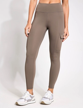 Cargo Legging - Walnut Soft Form Clean Lines