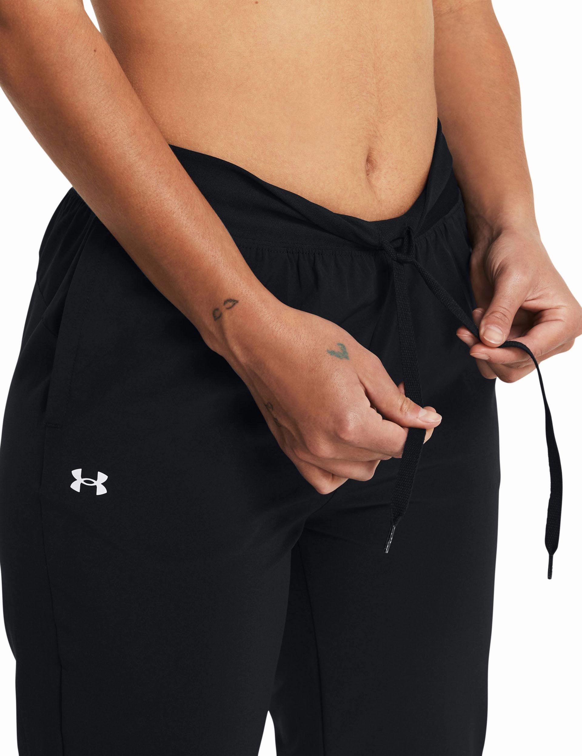 Rival High-Rise Woven Pants - Black/White Tagless Comfort Design Odor ResistantFabric