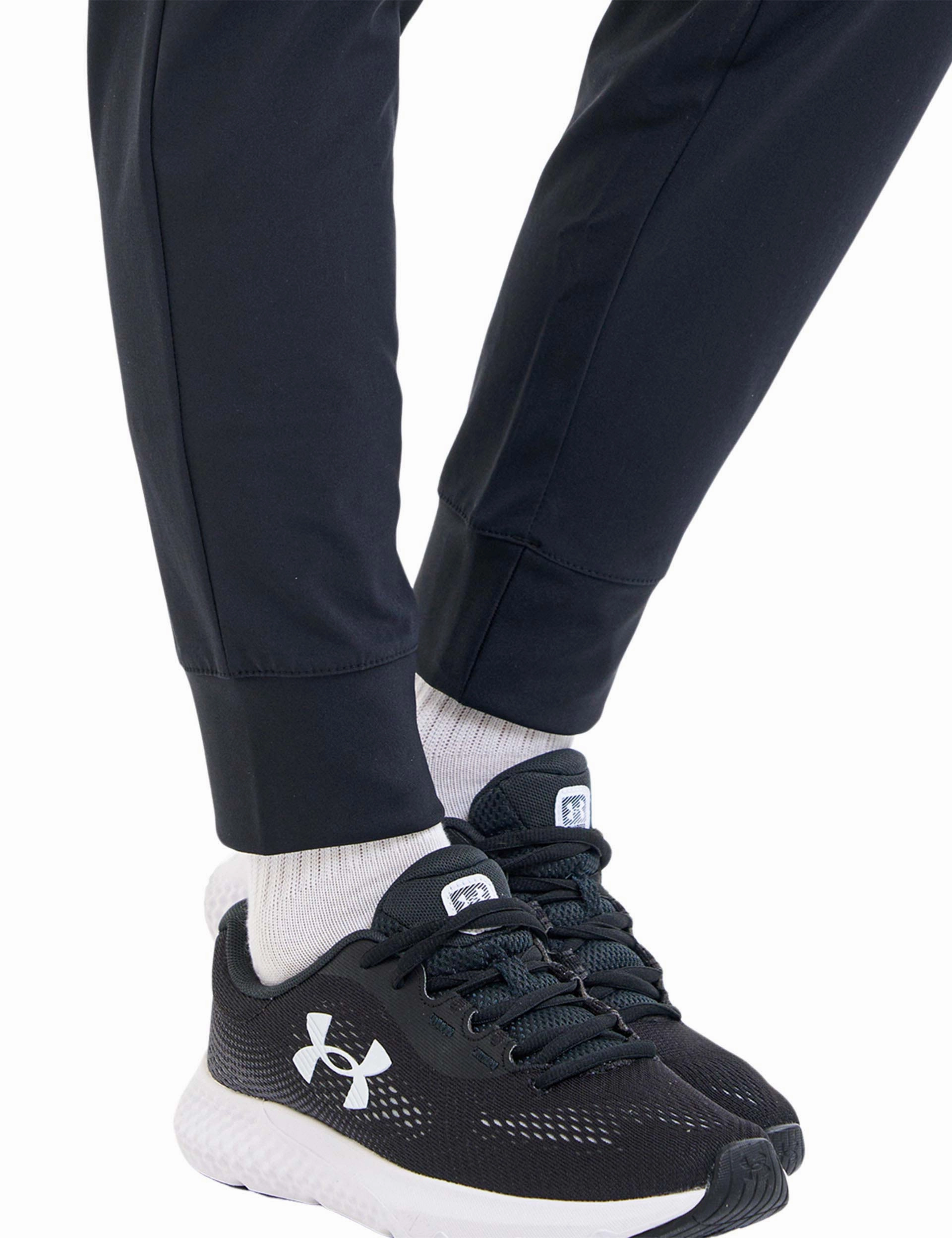 Anti Sag Fabric Blend Quick AccessPockets Rival High-Rise Woven Pants - Black/White