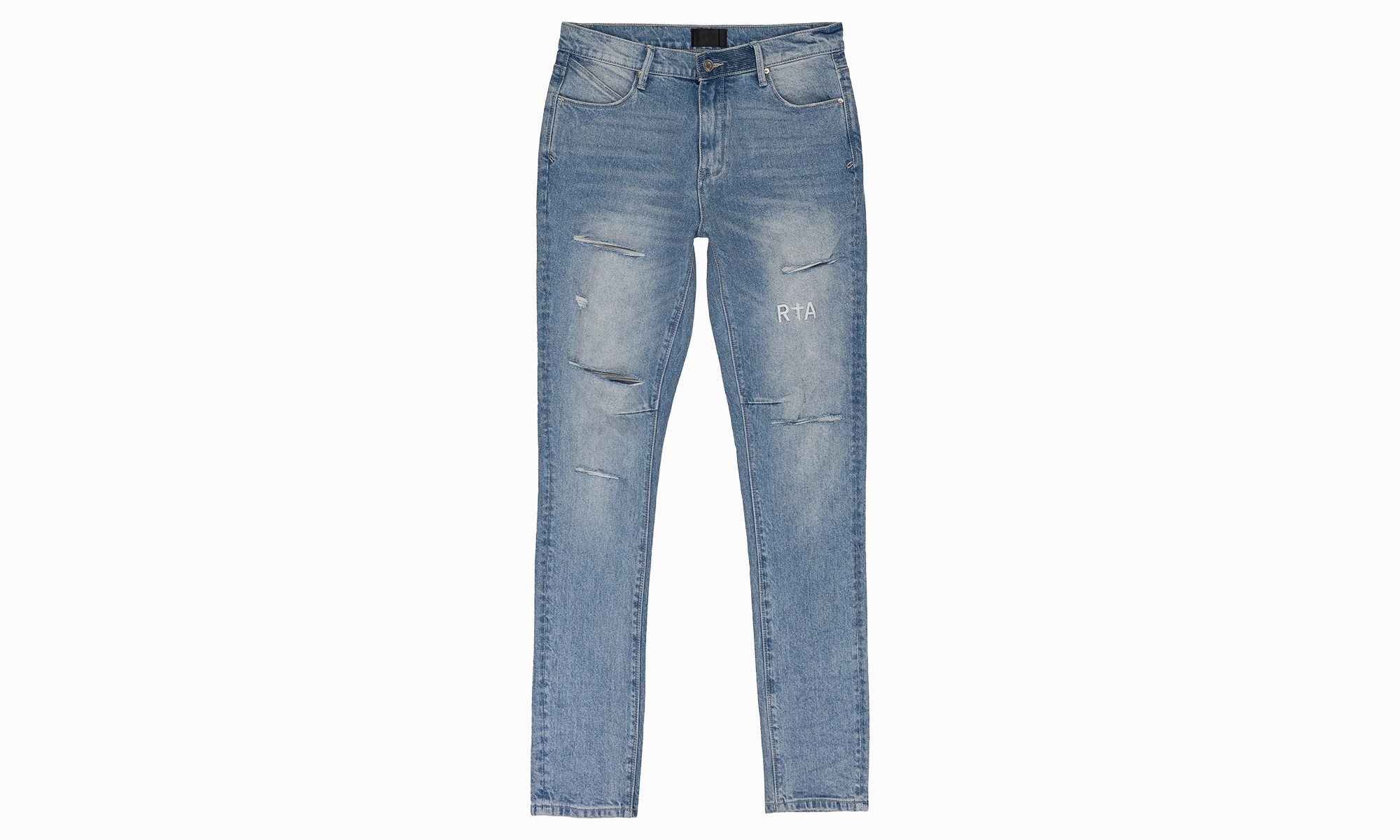 City Walk Weekend Warrior FADED DISTRESSED SKINNY JEANS "Blue"
