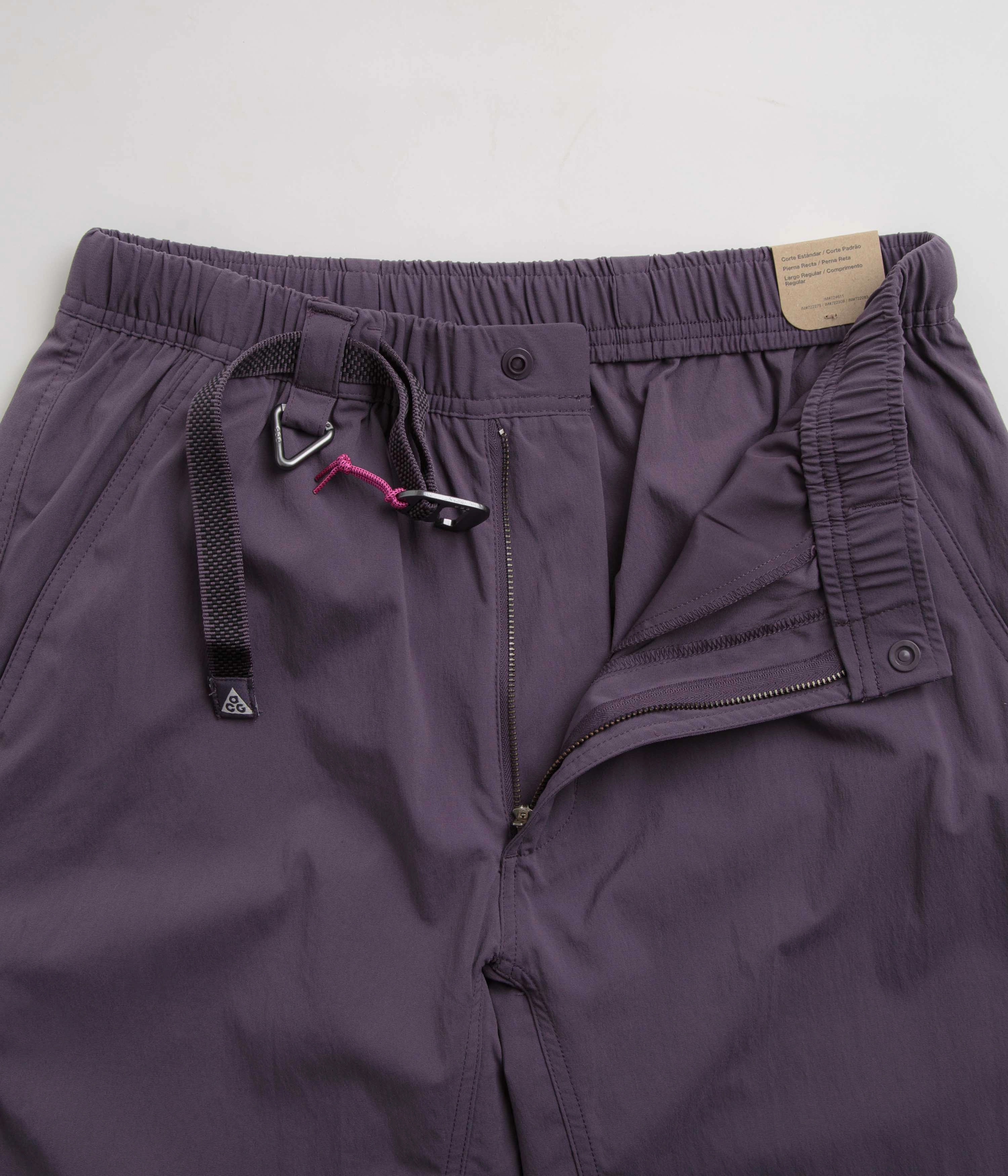 Nike ACG Hiking Pants - Dark Raisin / Black / Summit White Frayed hem Formal Look