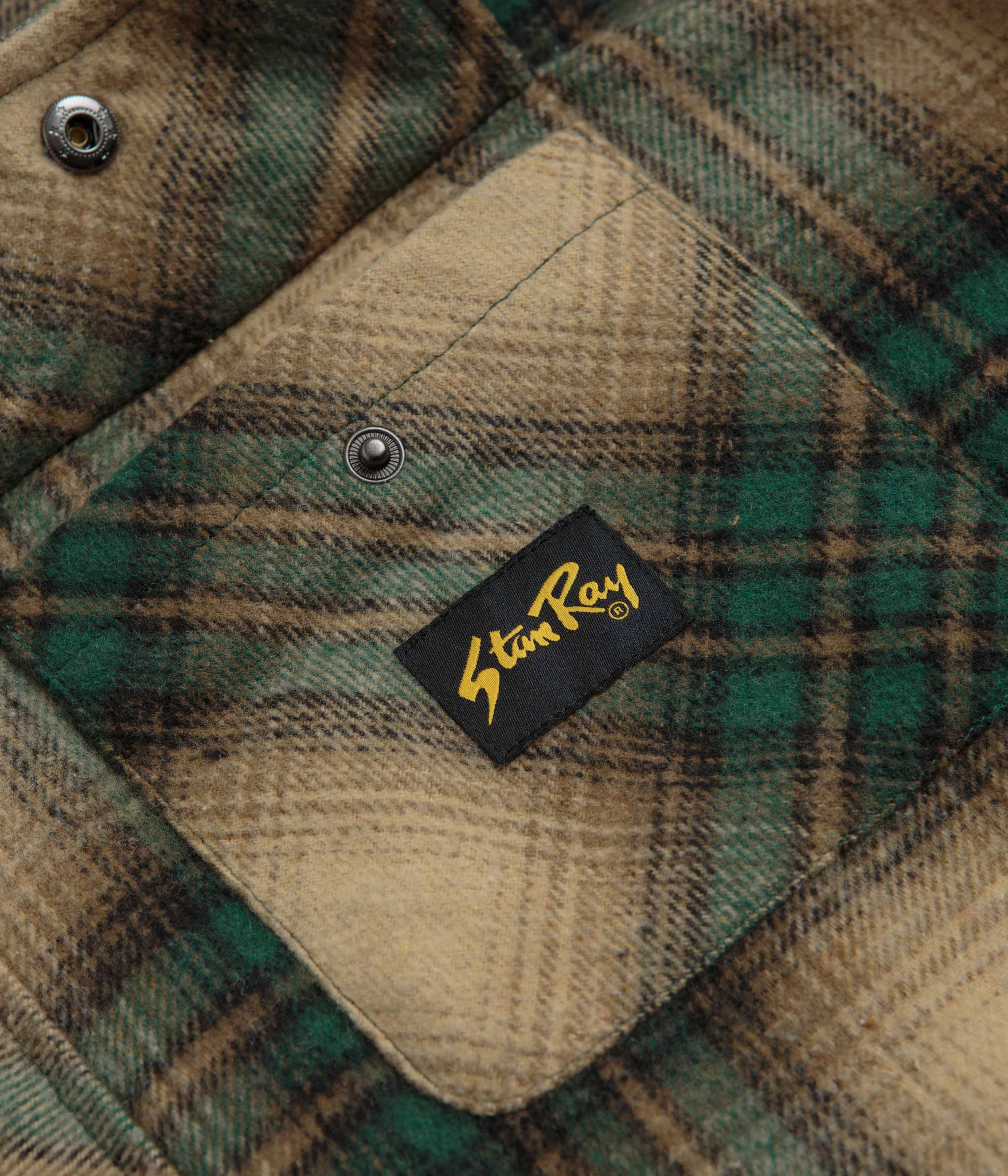 Stan Ray Quilted Plaid Overshirt - Olive Plaid Promise firefighters