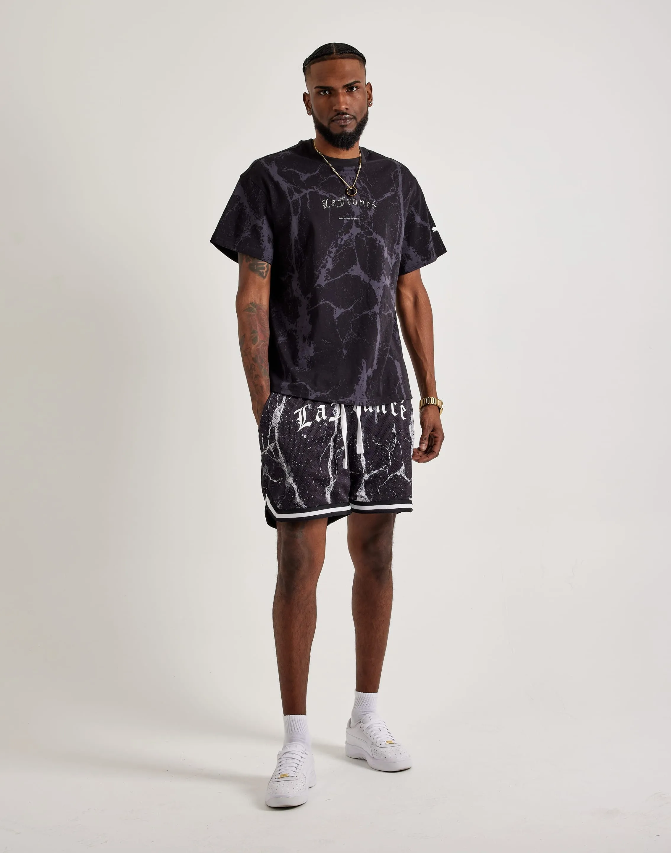 Puma LaFrance Marble Rhinestone Tee Quick Wear