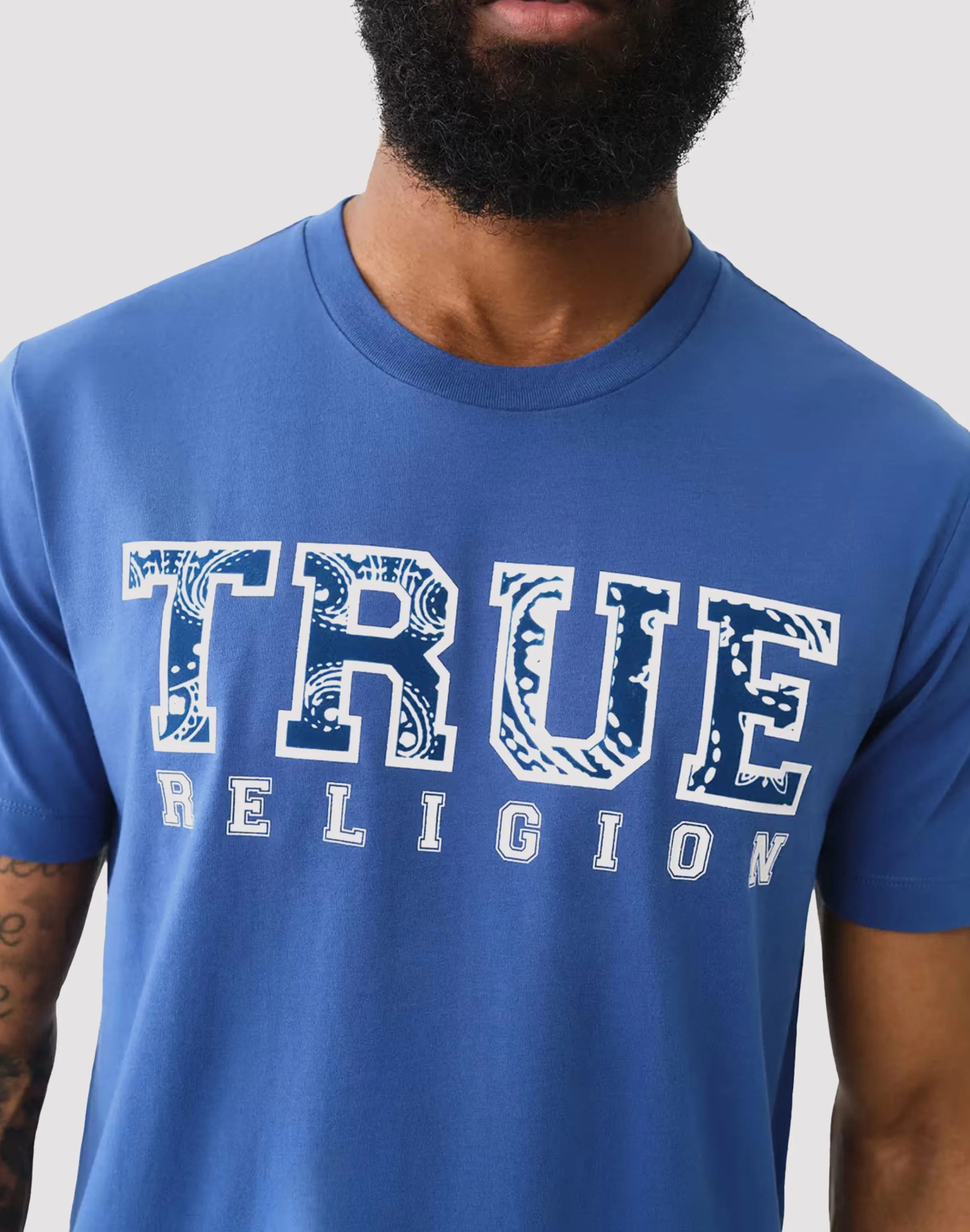 Dad Core True Religion Paisley Logo Tee