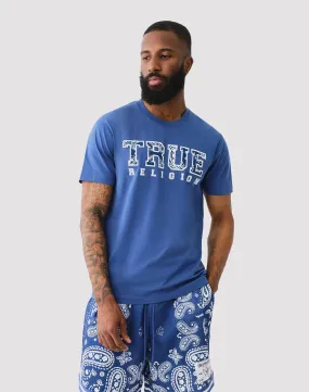 Royal Charm wrinkle free True Religion Paisley Logo Tee