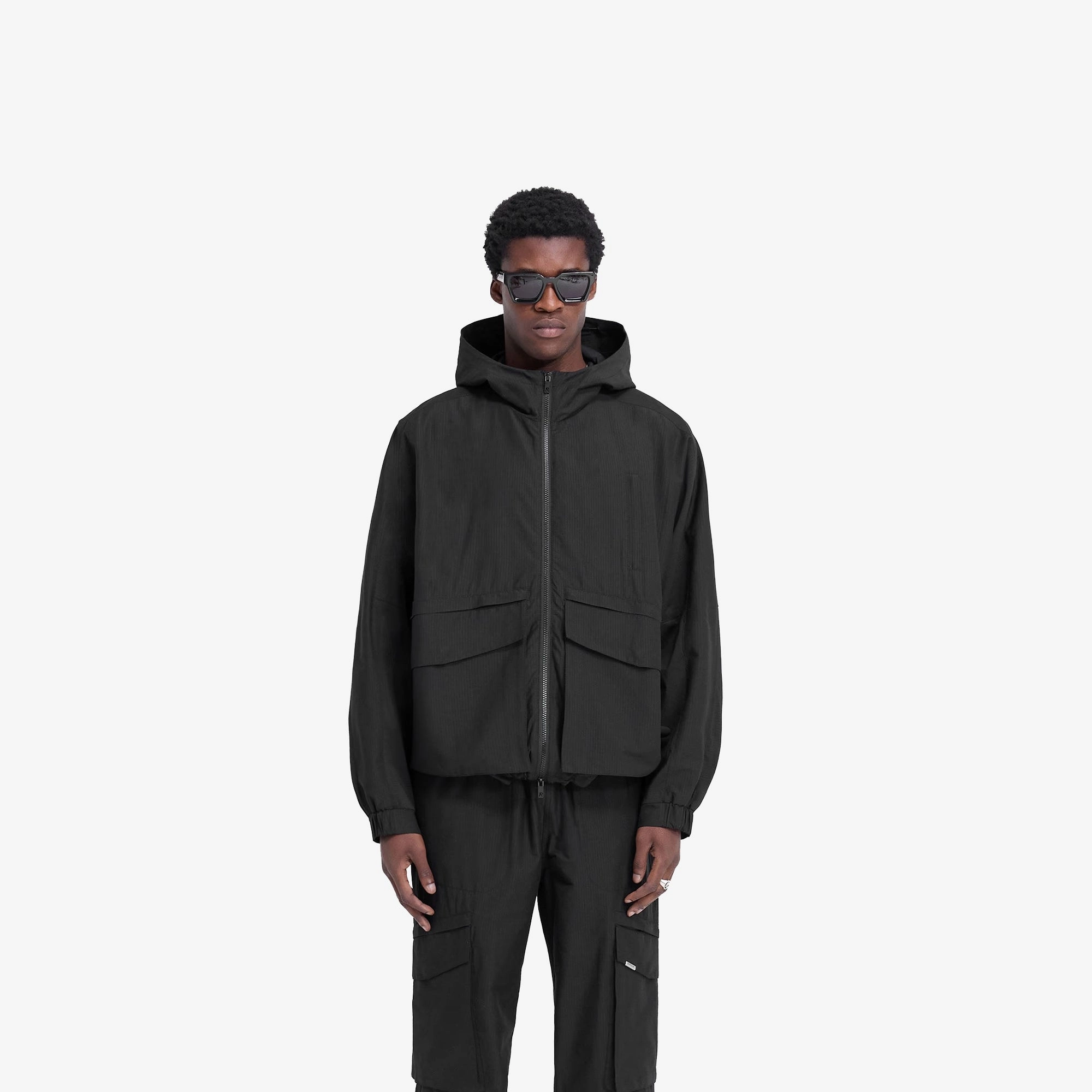 Cool Frame Represent | TECH CARGO JACKET { JET BLACK