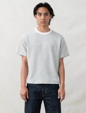 NonFadeFinish Winter Layer Jacquard Broken Stripe T-Shirt (Grey)
