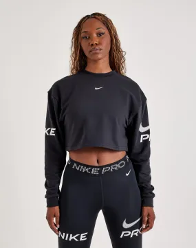 QuickDryMaterial Nike Pro Dri-FIT French Terry Fleece Crewneck Sweatshirt