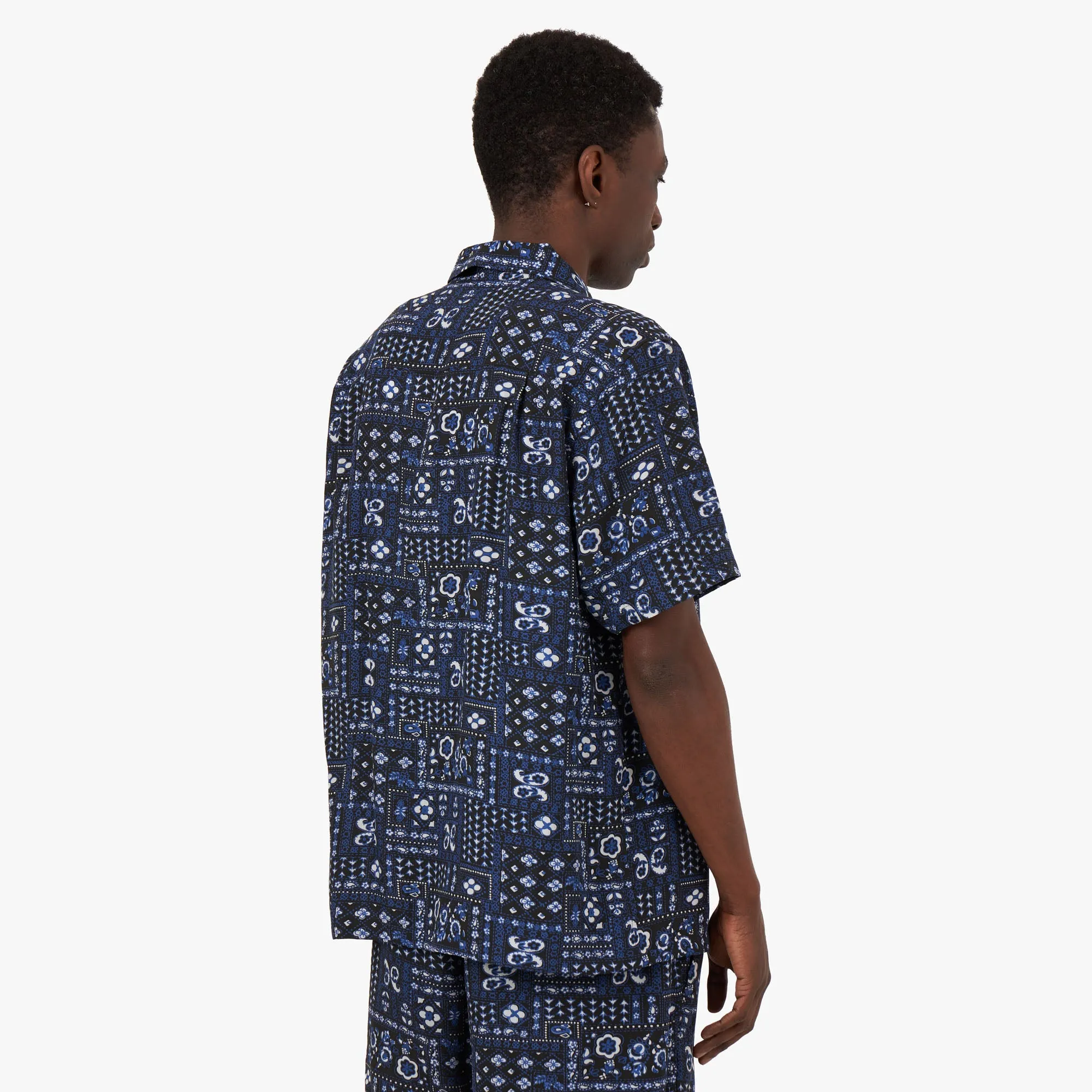 Flexible Material Adjustable Cuffs Noma TD Summer Shirt Blue / White