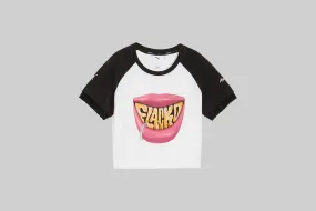 Women's PUMA X A$AP ROCKY Flacko Smile Baby Tee MicrofiberBlend Wear Resistant Edge