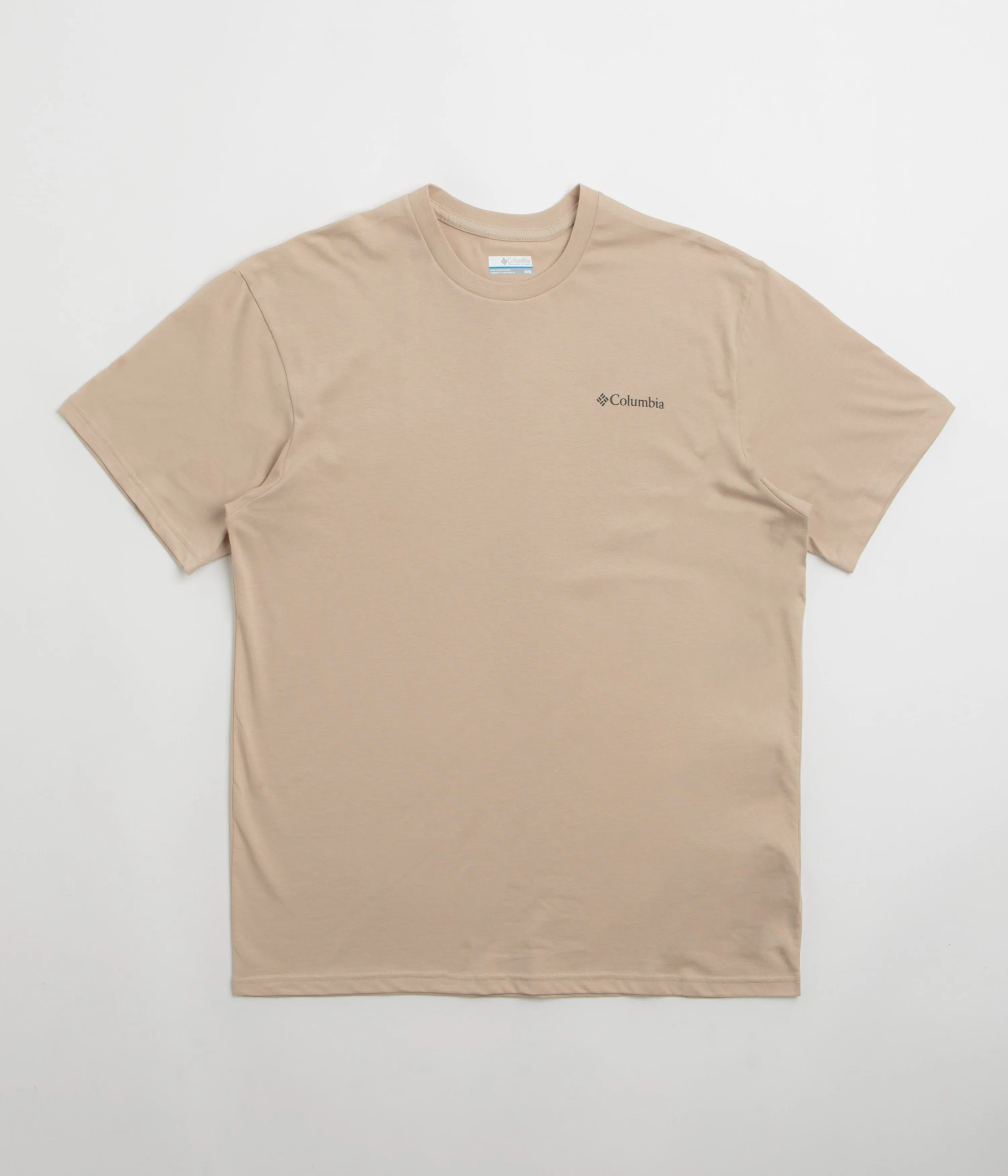 Columbia Barton Springs Graphic T-Shirt - Ancient Fossil Coffee Shop embroidered hem