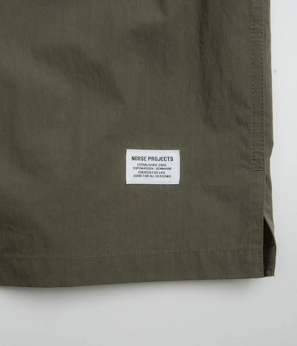 Norse Projects Ivan Tech Poplin Short Sleeve Shirt - Ivy Green Affordable Fashion Thermal Regulation Fabric