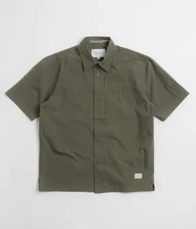 Autumn Look Norse Projects Ivan Tech Poplin Short Sleeve Shirt - Ivy Green