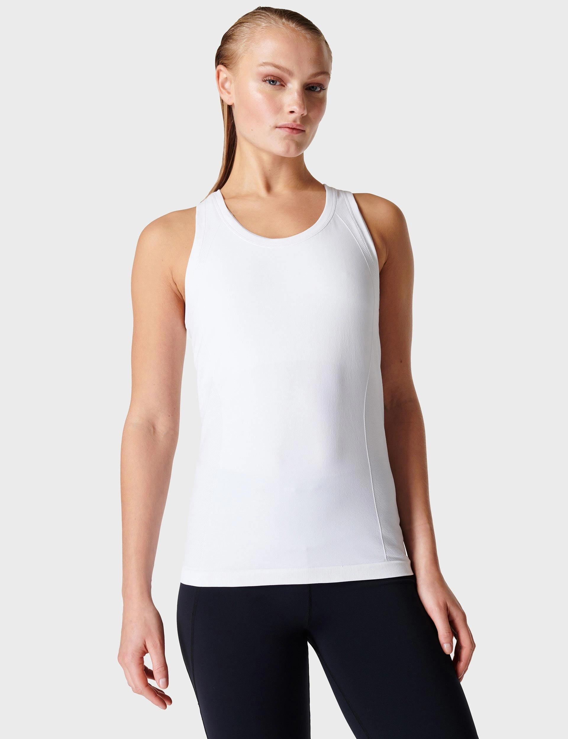 Athlete Seamless Gym Vest - White All Comfort