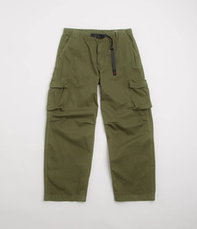 Gramicci Rig Cargo Pants - Olive Soft Touch Material Neutral Look