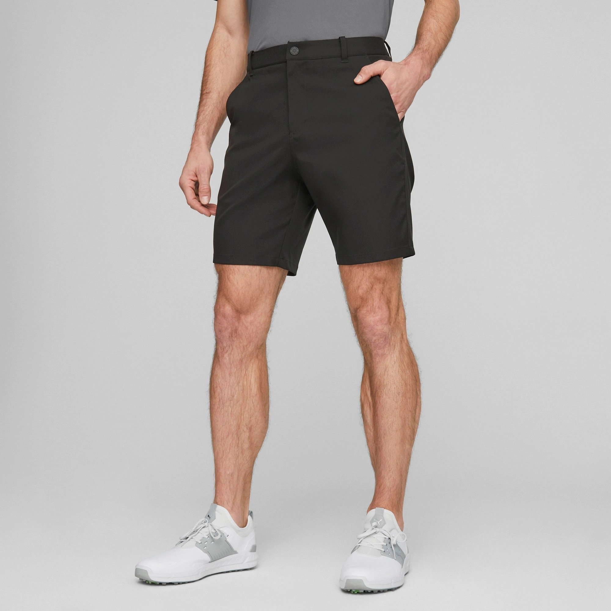 Dealer Shorts Black Four Way Stretch Fabric Quick Release Buckle