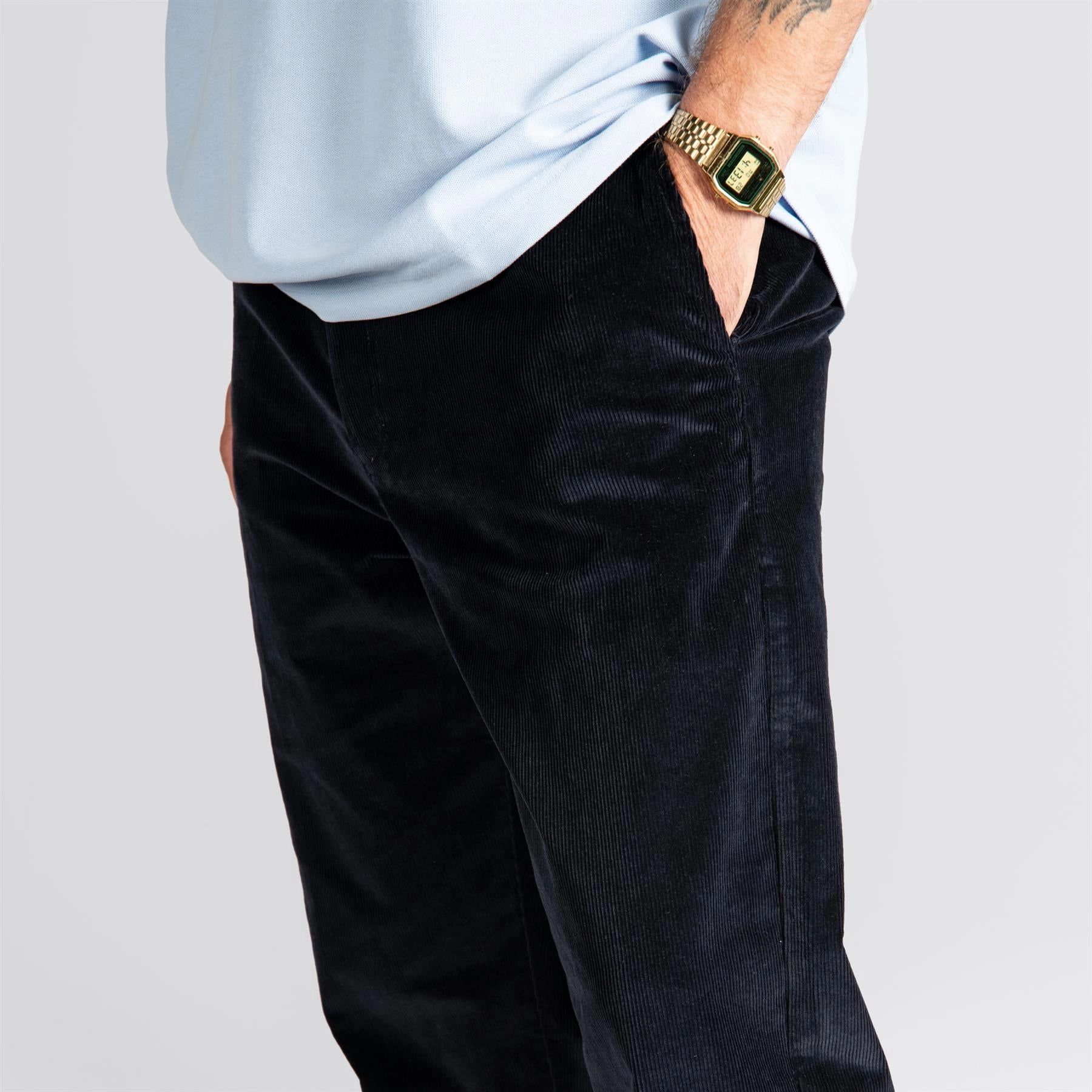 StaticDissipativeFabric HighWaistSupport Corduroy All Day Trouser Navy