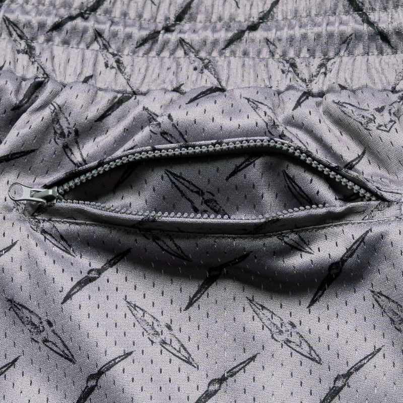 Gym Wear low - rise Politics Mesh Shorts - Diamond Plate