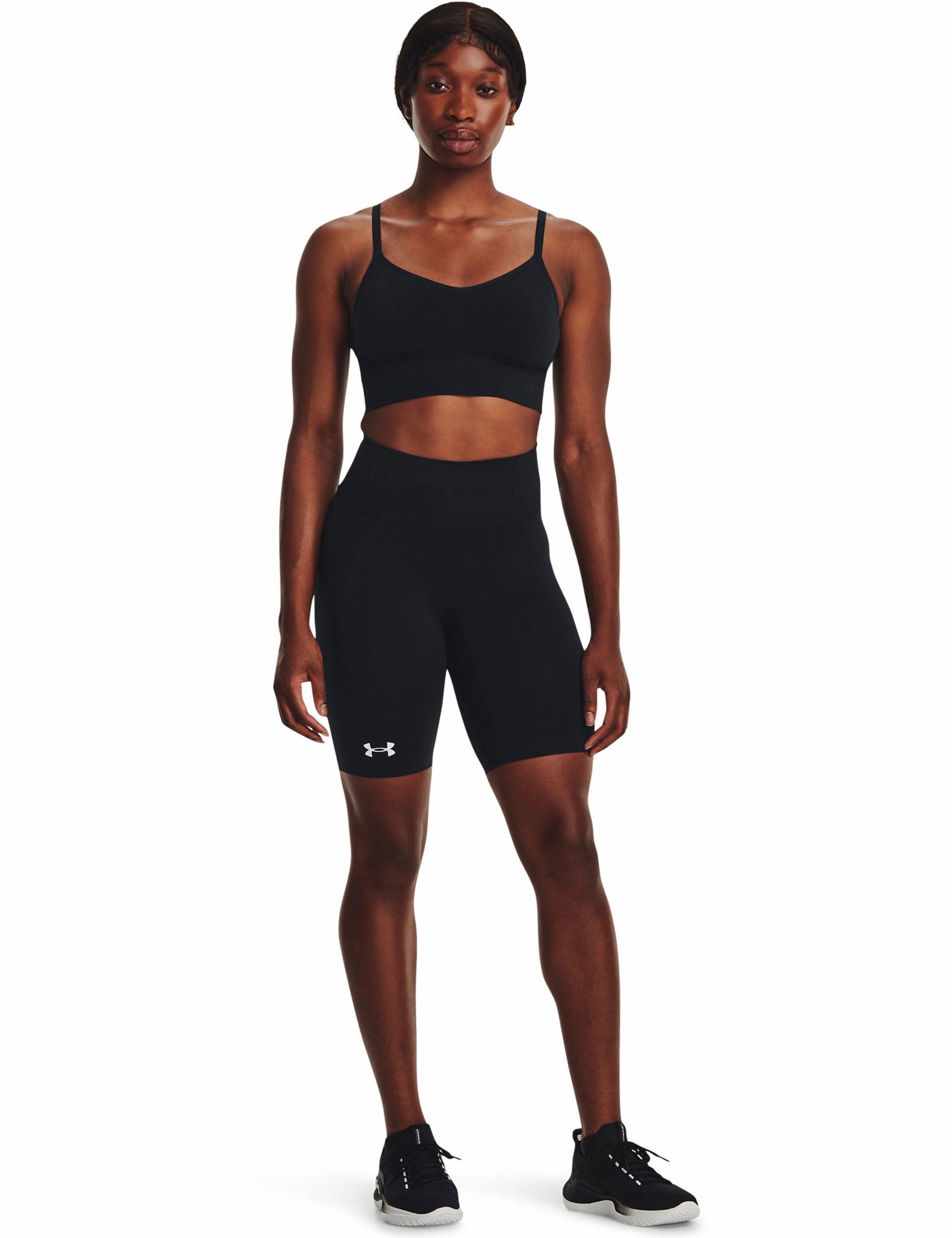 Train Seamless Shorts - Black/White Chafe Resistant Lining