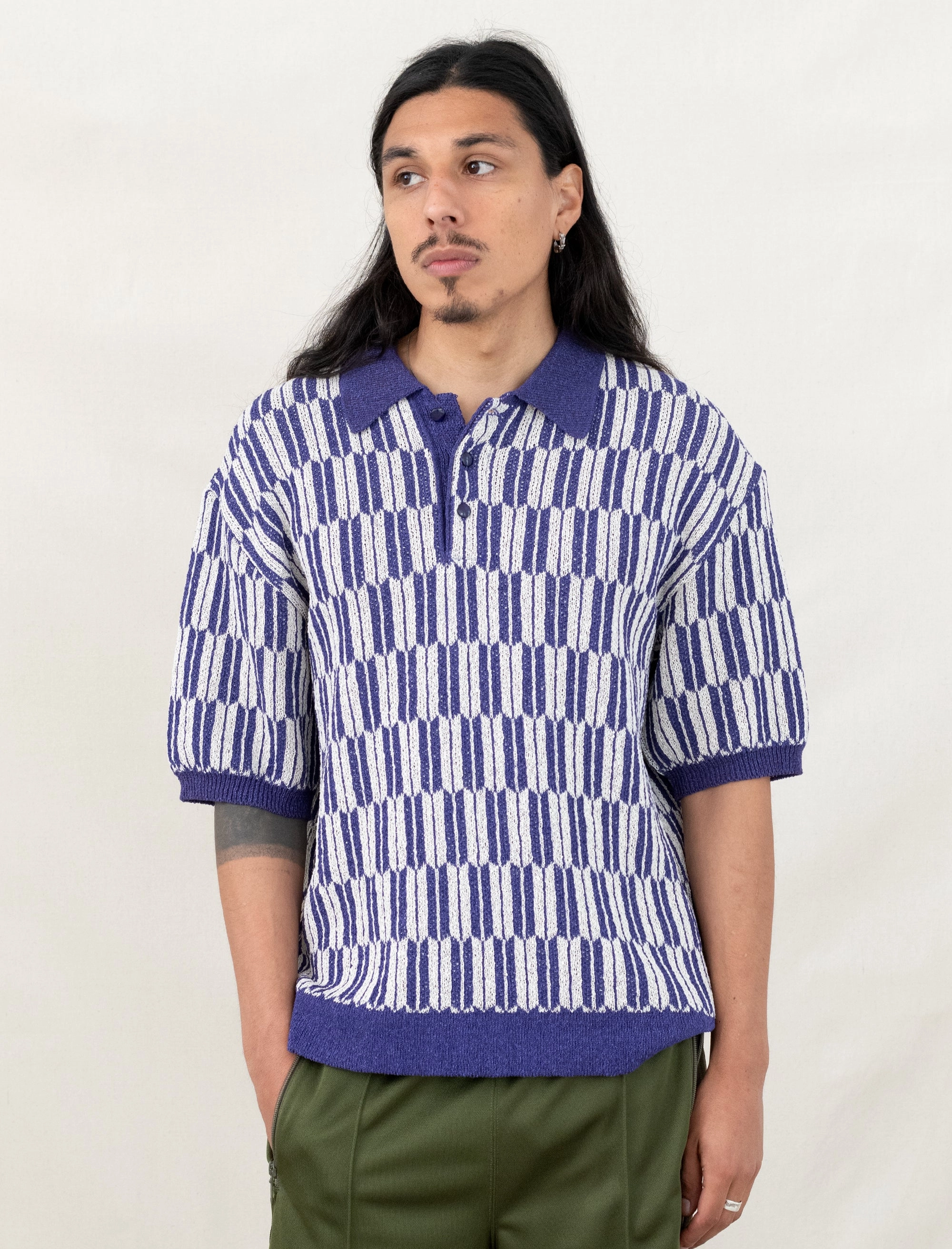 Versatile Style Bonded Seam Technology Polo Sweater (Purple)