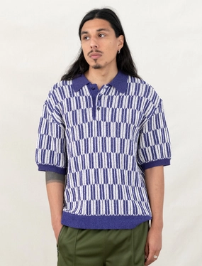 Polo Sweater (Purple) Weighted Hem Design Summer Style