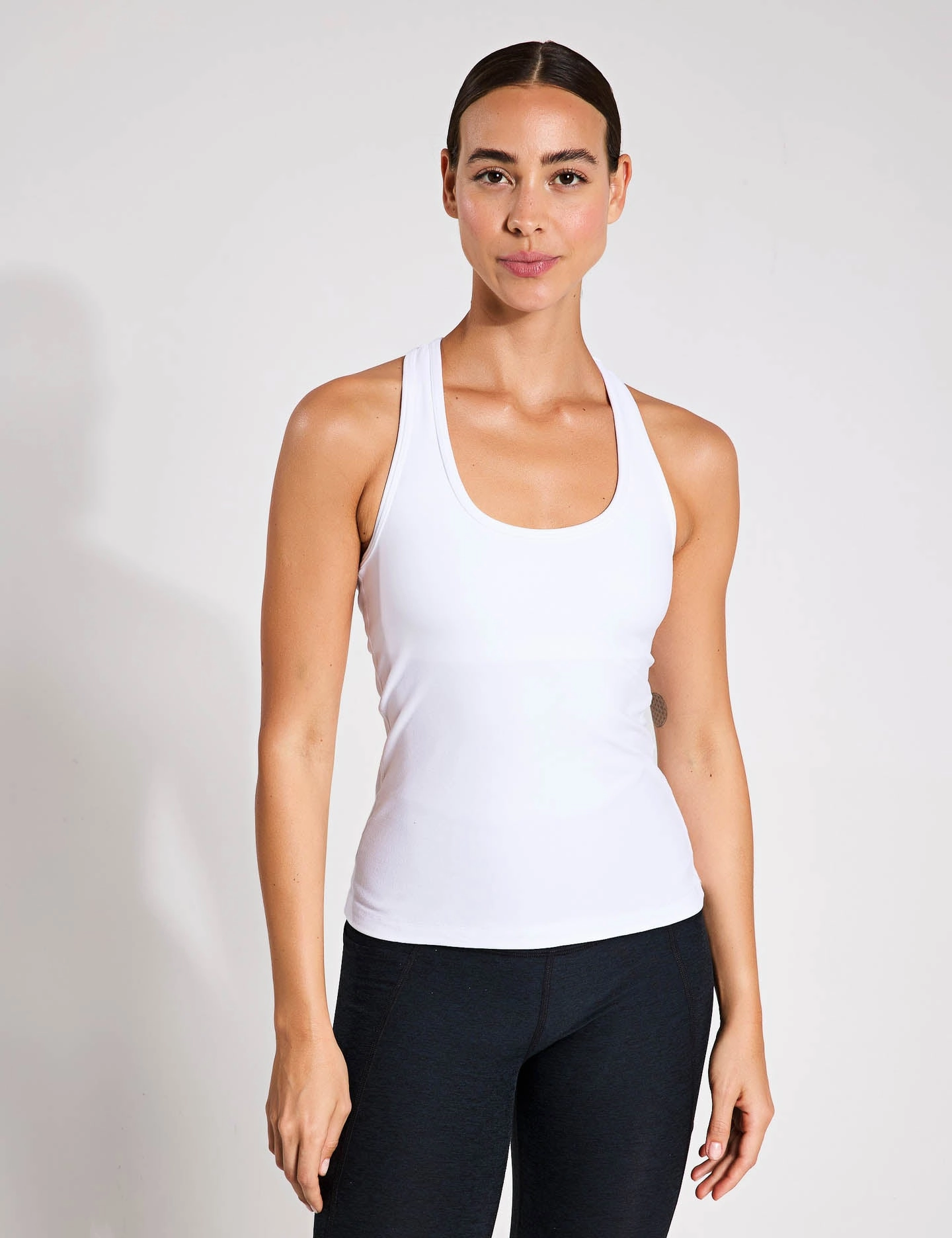 Spacedye Step Up Racerback Tank - Cloud White Mid range magnetic