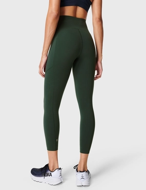 Power UltraSculpt High Waisted Gym 7/8 Leggings - Trek Green Stretch Fit Weekend Trip For Men Hiking Trail